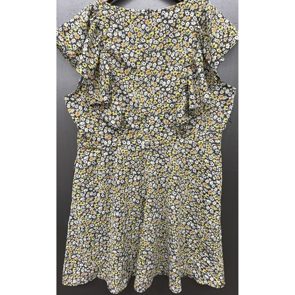 Roolee Mom Dress XL Floral Ruffle Knee Length Short Sleeve Nursing Breastfeeding - Picture 5 of 10